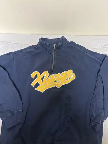 XLARGE 네이비 하프 지퍼 맨투맨 XL