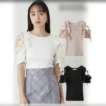 SNIDEL 디자인 프릴 니트 풀오버