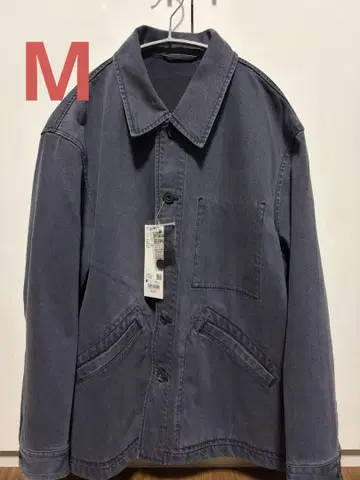 유니클로 U 오버 사이즈 컬러 데님 자켓 그레이 M