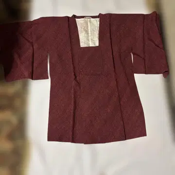 와인 레드 다이아몬드 패턴 겉옷 미치유키 코트
