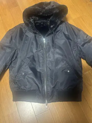 ZARA 블랙 MA-1 플라이트 자켓 퍼 포함
