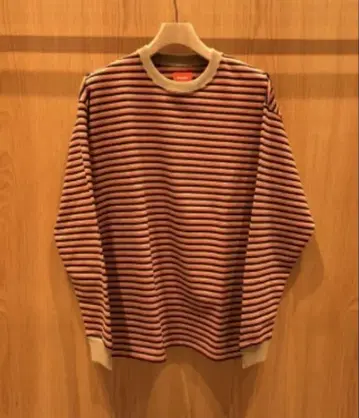 BEAMS 보더 크루넥 티셔츠