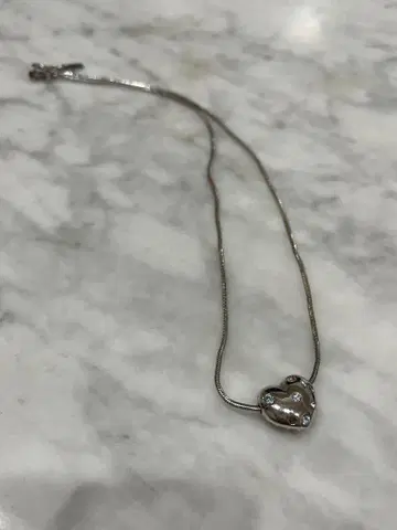 SWAROVSKI 하트 목걸이 리버서블