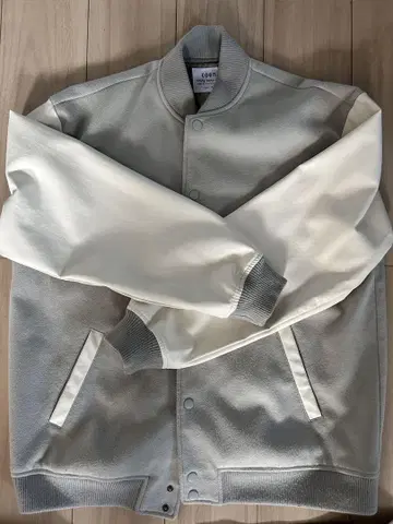 바시티 자켓 라이트 그레이/화이트