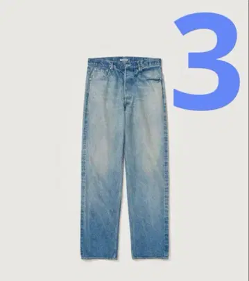 SELVEDGE FADED HEAVY DENIM WIDE PANTS 3