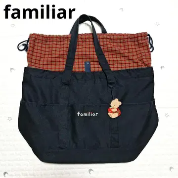 파밀리아 마더백 네이비 빨간색 체크