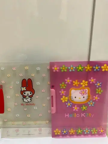 레어 레트로! 꽃무늬 키티와 My Melody 클리어 파일
