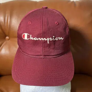 Champion 챔피온 CAP 캡 버건디 챙 안쪽 그린