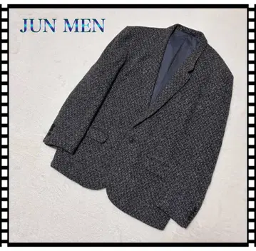 준멘 체크 무늬 자켓 BURY 모델 M 사이즈 일본제