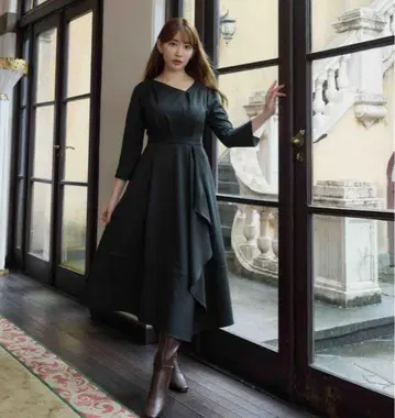 herlipto Grand Twill Ruffled Dress