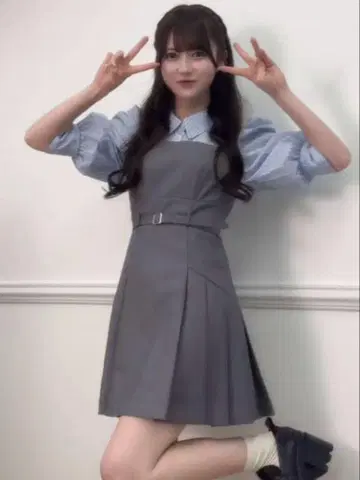 dazzlin 레이어드 셔츠 미니 원피스
