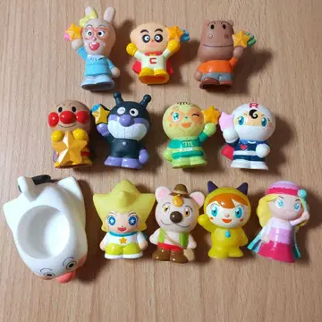 호빵맨 손가락 인형 소프트 비닐 12종류 쿠룬 부르부르 비행선 별 외