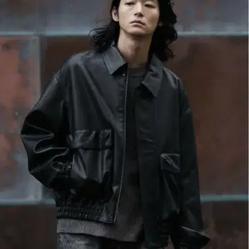 WYM ARTIFICIAL GRAIN SHORT BLOUSON 블랙