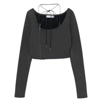 melt the lady chain necklace tops gray