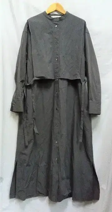 PLAIN PEOPLE 코튼 린넨 마이크로 웨더 와셔 원피스