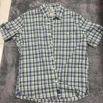 L.L.Bean 반팔 체크 셔츠 짧은 기장