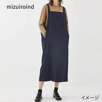 미즈이로 인드 살로펫 스커트 오버롤 스커트 네이비