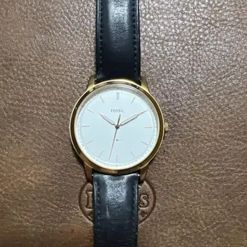FOSSIL 아날로그 손목시계 화이트/골드/블랙