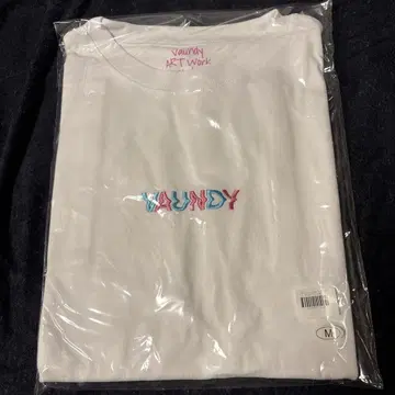 [ 새상품 ] VAUNDY 로고 T셔츠 Blue x Pink M