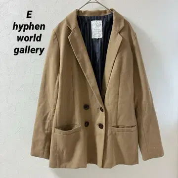 하이픈월드 갤러리 베이지 더블 브레스트 테일러드 자켓