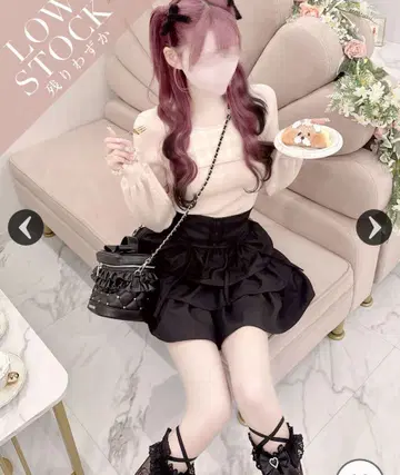 HONEY NEW 암 리본 슬릿 깅엄 체크 상의 핑크 프리