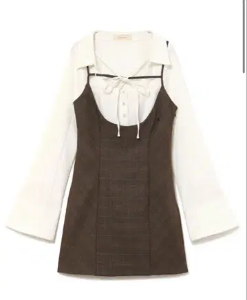 정품 andmary Betty layered check dress