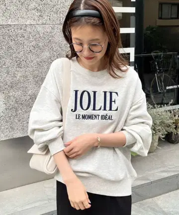Web 한정판 로고 자수 오버 사이즈 맨투맨