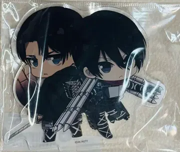 진격 쁘띠코 아크릴 스탠드 아크릴 피규어 리바이 & 미카사