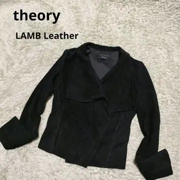 theory 라무 가죽 자켓 숏 기장 블랙