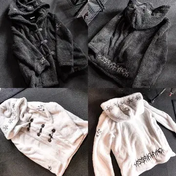 Kry 보아 더플 코트 화이트