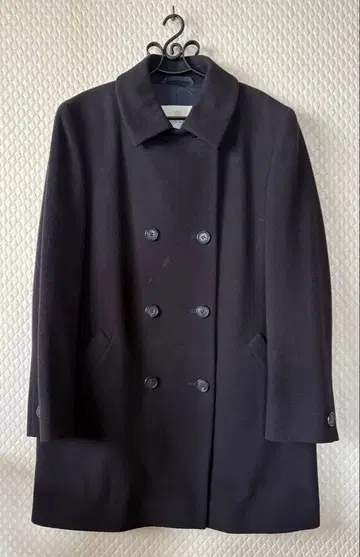 Aquascutum 울 더블 브레스트 코트