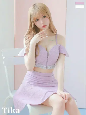 Tika 라벤더 오프숄더 드레스