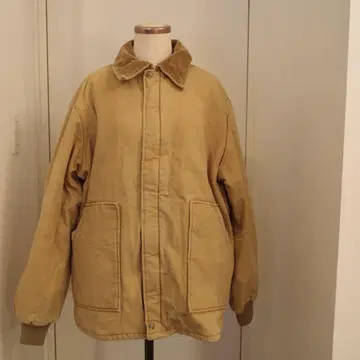 베이지 코듀로이 카라 부착 자켓 XL