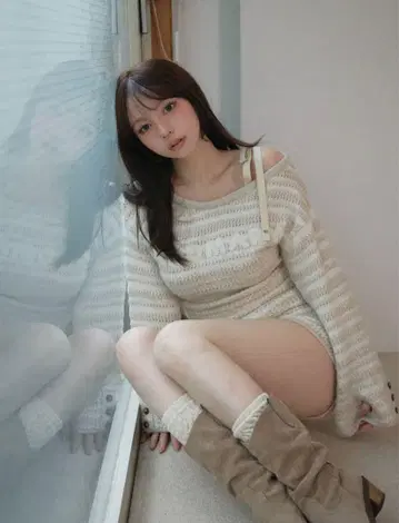 andmary Connie one shoulder set up beige