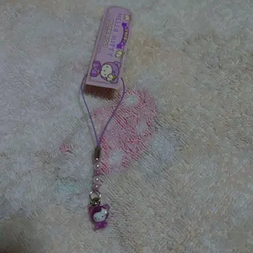 홋카이도 한정 헬로키티 비즈 스트랩 미니 라벤더 스즈란 베어