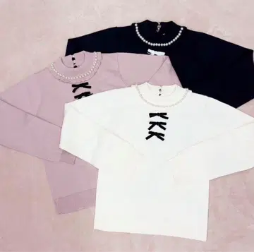 Ank Rouge 펄 리본 TOPS 블랙
