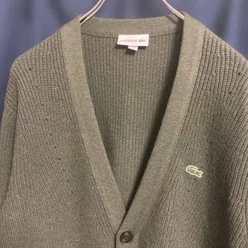 LACOSTE 두툼한 리브 가디건