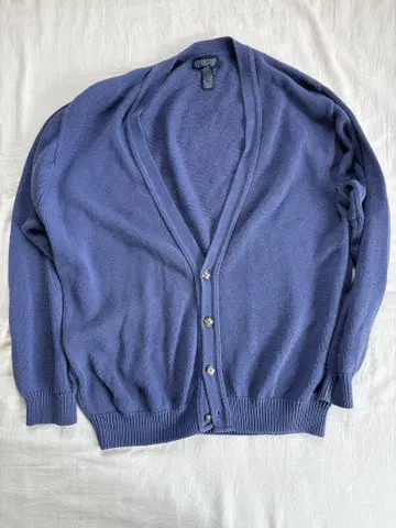 LANDS' END 100% 코튼 가디건 USA 제조