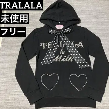 레어 TRALALA 트랄라 키라키라 로고 후드티 후드 미사용 프리