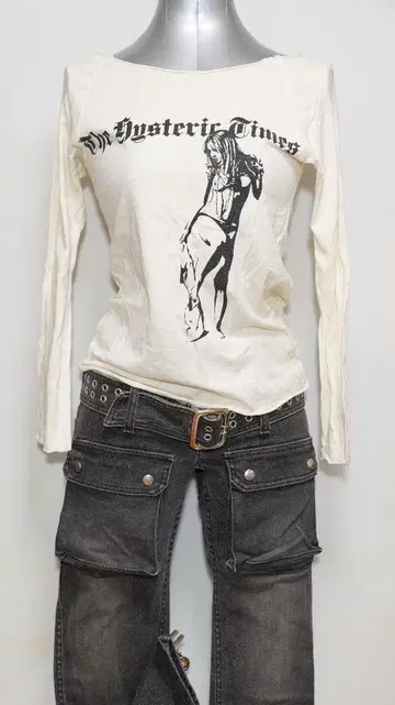 Hysteric Glamour 긴팔 티셔츠 화이트