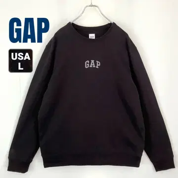 GAP 아치 로고 자수 크루넥 맨투맨 블랙 갭 US 남성용 L