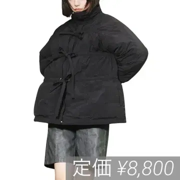 KBF  다운 자켓 프론트 리본 충전솜 여성용 블랙