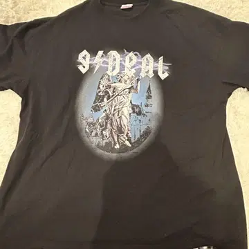 GIDEAL T셔츠 블랙 밴딩T셔츠풍