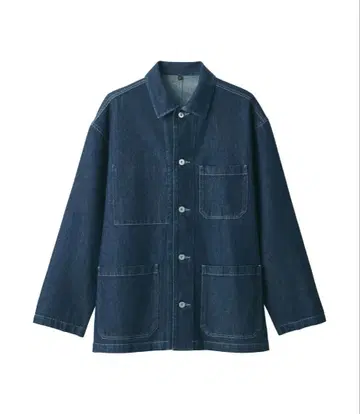 신사 나무 열매에서 만든 카포크 혼방 데님 커버올 M