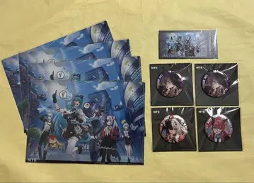 TGS2025 NTE 클리어 파일 4매 캔뱃지 4개 티켓풍 카드