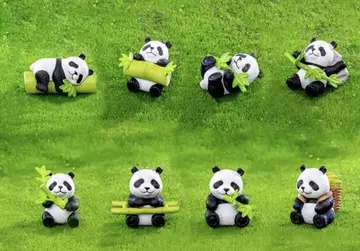 미사용 새상품 팬더 피규어 세트 8개