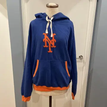 후드 맨투맨 MLB 뉴욕 메츠 자수 로고 구제 의류