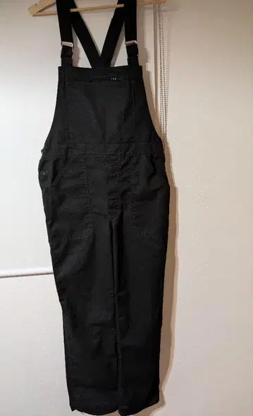 유로 레어 프랑스제 블랙 서스펜더 오버롤