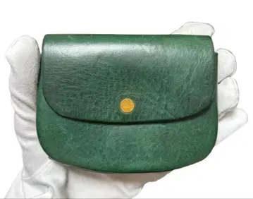 스즈나리 미니 원형 지갑 한정판 그린 컬러 아마조니아 가죽