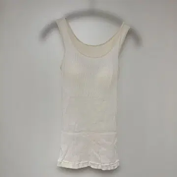 프리스틴 골지 탱크탑 아이보리 M 사이즈 미사용 새상품